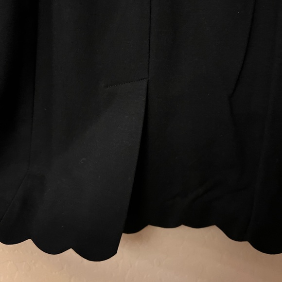 Talbots Black Shift Dress with Scalloped Edges - Picture 13 of 15